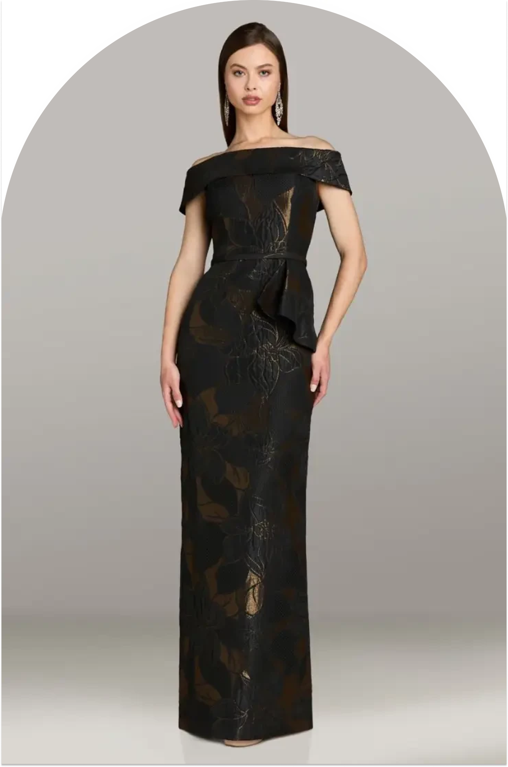 Model wearing a mothers dress