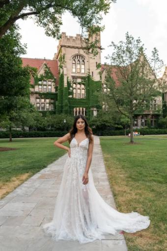 Essense of Australia Sale D3415 #1 (IVIV-PL) Ivory Lace & Tulle ov Ivory Gown w Porcelain Tulle Illusion thumbnail