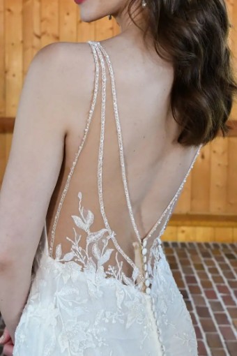 Essense of Australia Sale D3657 #2 default (IVIV-PL) Ivory Lace & Tulle over Ivory Gown w Porcelain Tulle Illusion thumbnail