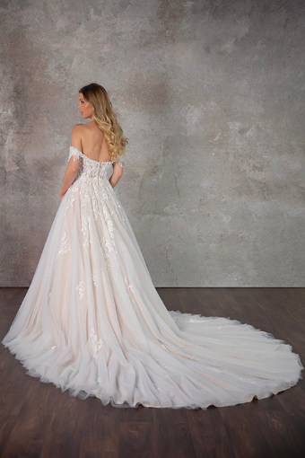 Essense of Australia D4047 #1 (IV-BC) Ivory Lace and Tulle over Biscotti Gown thumbnail
