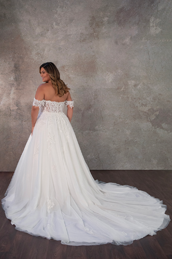 Essense of Australia D4047 #4 default (IV-BC) Ivory Lace and Tulle over Biscotti Gown thumbnail