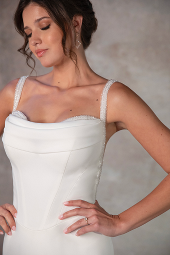 Essense of Australia D4190 #2 default (IV-PL) Ivory Gown w Porcelain Tulle Illusion thumbnail