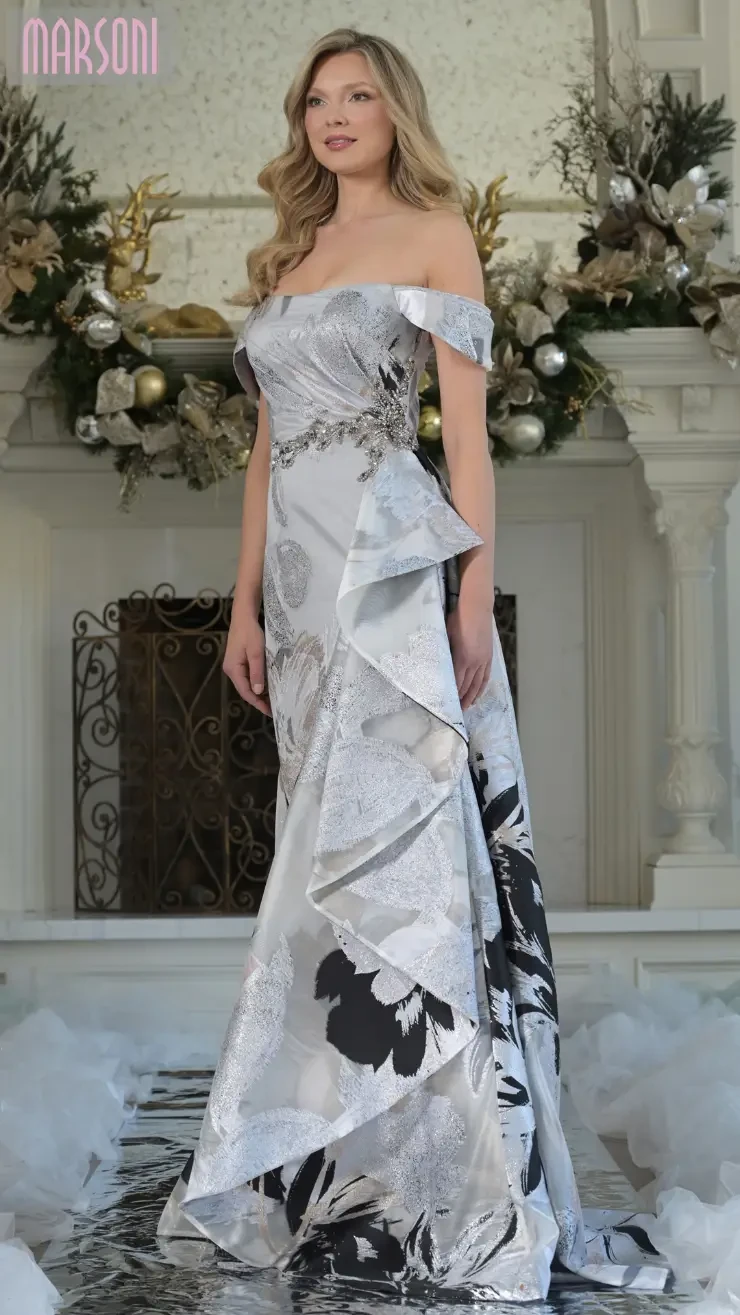 marsoni evening dresses Marsoni MV1350 Beaded Formal Mother of the Bride Dress