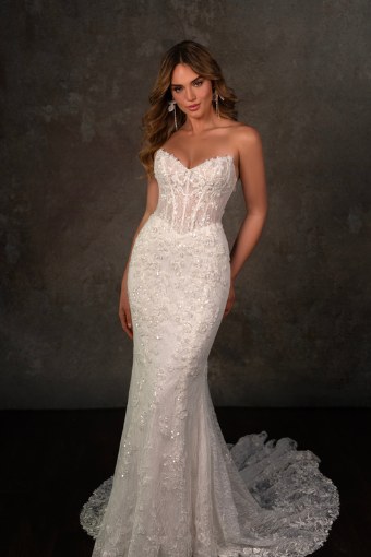 Essense of Australia D4368 #2 default (IV-IVR) Ivory Lace and Tulle over Ivory Gown thumbnail