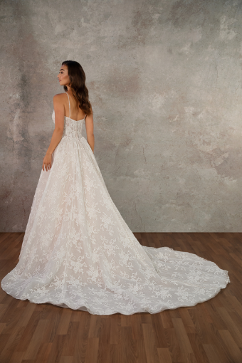 Essense of Australia D4425 #1 (IV-BC) Ivory Lace and Tulle over Biscotti Gown thumbnail