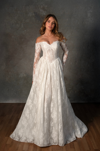 Essense of Australia D4466 #2 default (IV-IV) Ivory Lace and Tulle over Ivory Gown thumbnail