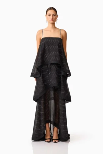 Elliatt Moss Tiered Gown #0 default Black White thumbnail