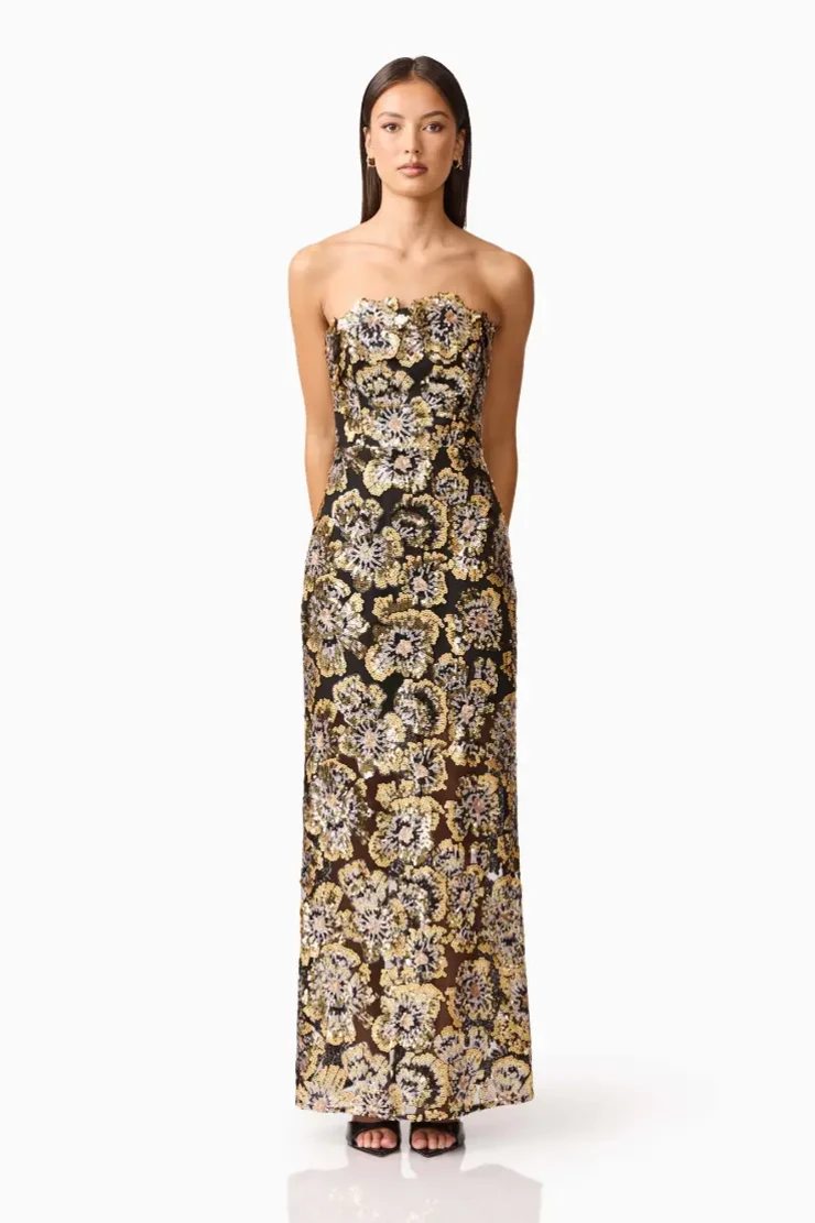 elliatt gold dress Elliatt Cassini Dress