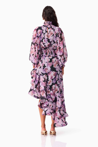 Elliatt Solene Midi Dress #2 Black Lilac thumbnail