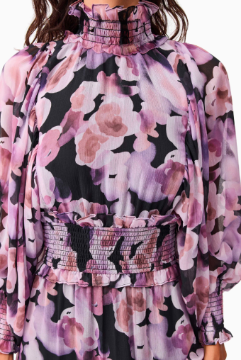 Elliatt Solene Midi Dress #3 Black Lilac thumbnail