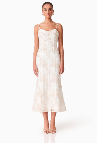 Elliatt Kira Midi Dress #2 Ivory/Gold thumbnail