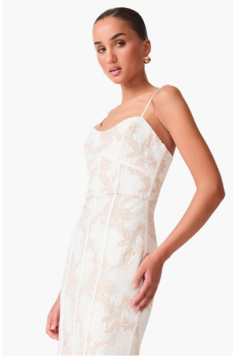 Elliatt Kira Midi Dress #3 Ivory/Gold thumbnail