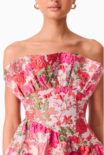 Elliatt Floralie Strapless Gown #1 Pink Floral thumbnail