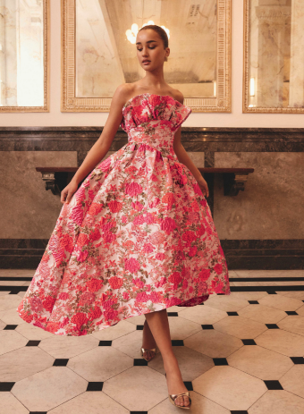Elliatt Floralie Strapless Gown #4 default Pink Floral thumbnail