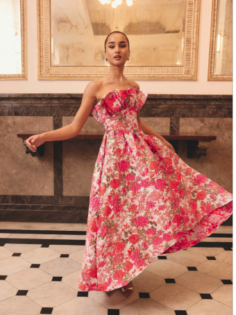 Elliatt Floralie Strapless Gown #2 Pink Floral thumbnail