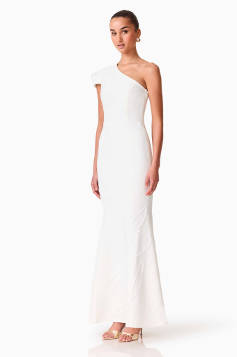 Elliatt Opline One Shoulder Gown #4 White thumbnail