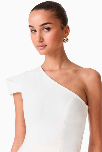 Elliatt Opline One Shoulder Gown #7 White thumbnail