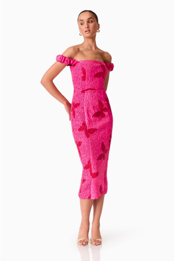 Elliatt Lorena Midi Dress #2 Pink Multi thumbnail