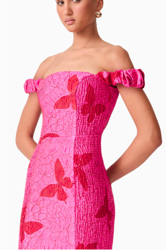 Elliatt Lorena Midi Dress #5 Pink Multi thumbnail