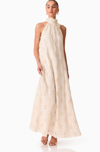 Elliatt Vessia Halter Neck Maxi Dress #5 Cream thumbnail