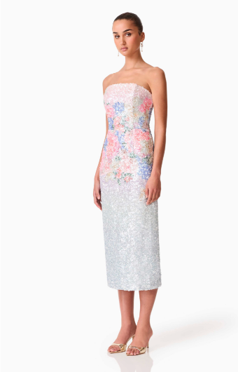 Elliatt Lurea Strapless Midi Dress #0 default Pink Floral thumbnail