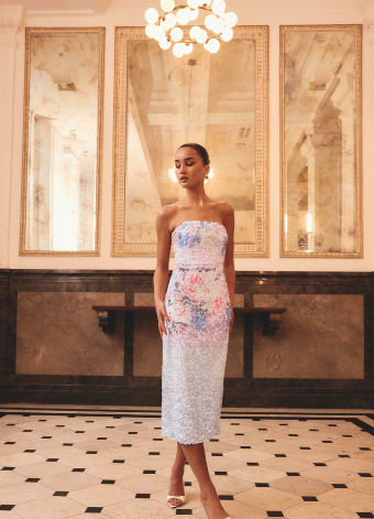 Elliatt Lurea Strapless Midi Dress #2 Pink Floral thumbnail