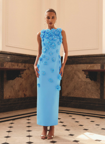 Elliatt Dali Floral Gown #6 Blue thumbnail