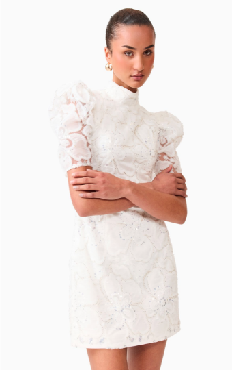 Elliatt Elowen Puff Sleeve Mini Dress #1 default White thumbnail