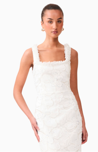 Elliatt Elowen Textured Midi Dress #1 default White thumbnail