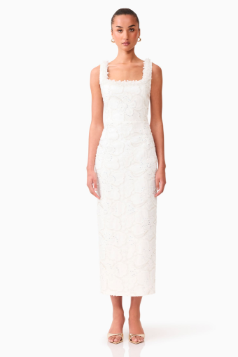 Elliatt Elowen Textured Midi Dress #0 default White thumbnail