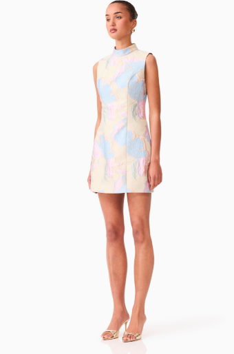 Elliatt Marlene Shift Mini Dress #0 default Gold Multi thumbnail
