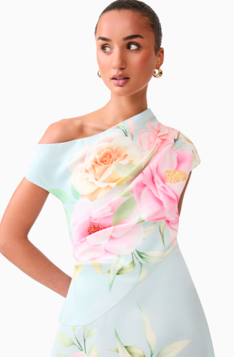 Elliatt Harper Asymmetrical Gown #1 default Baby Blue Floral thumbnail