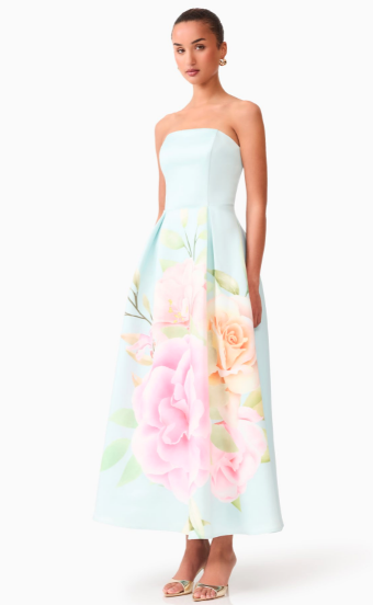 Elliatt Harper Strapless Gown #0 default Baby Blue Floral thumbnail