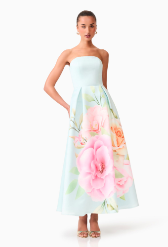 Elliatt Harper Strapless Gown #1 default Baby Blue Floral thumbnail