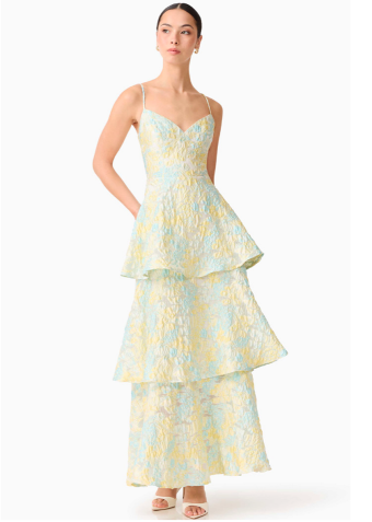 Elliatt Penelope Tiered Gown #1 Yellow/Blue thumbnail