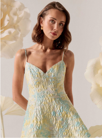 Elliatt Penelope Tiered Gown #3 default Yellow/Blue thumbnail
