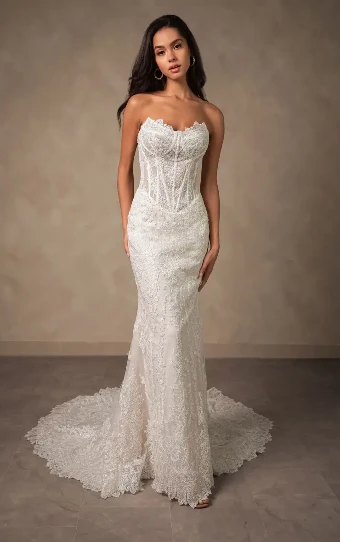 Essense of Australia D4541 #1 (IV-IV) Ivory Lace and Tulle over Ivory Gown thumbnail