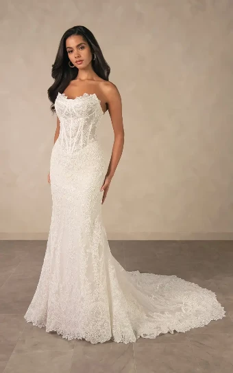 Essense of Australia D4541 #0 default (IV-IV) Ivory Lace and Tulle over Ivory Gown thumbnail
