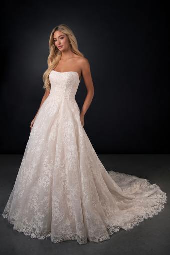 Martina Liana ML2070 #0 default (IV-BC) Ivory Lace and Tulle over Biscotti Gown thumbnail