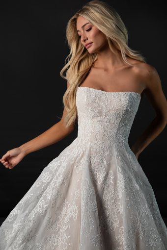 Martina Liana ML2070 #2 default (IV-BC) Ivory Lace and Tulle over Biscotti Gown thumbnail