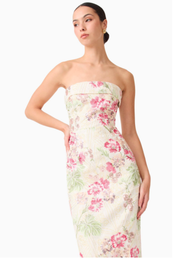 Elliatt Greta Strapless Midi Dress #1 default Floral Multi thumbnail