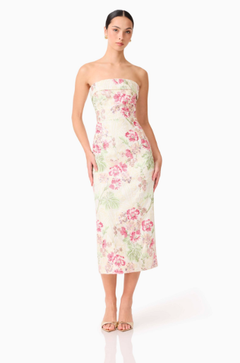 Elliatt Greta Strapless Midi Dress #0 default Floral Multi thumbnail