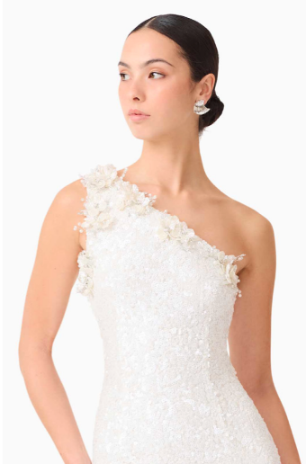 Elliatt Alessia One Shoulder Gown #1 White thumbnail