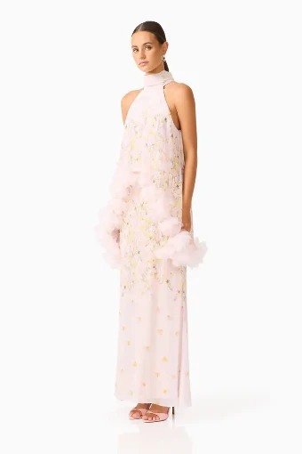 Elliatt Tulsia Cape Maxi Dress #1 Pink Multi thumbnail