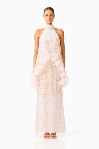 Elliatt Tulsia Cape Maxi Dress #5 default Pink Multi thumbnail