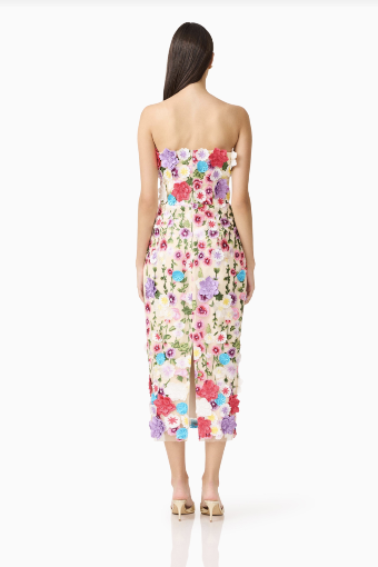 Elliatt Rosette Strapless Midi Dress #8 Multi thumbnail