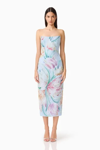 Elliatt Priselle Strapless Midi Dress #2 Floral Multi thumbnail