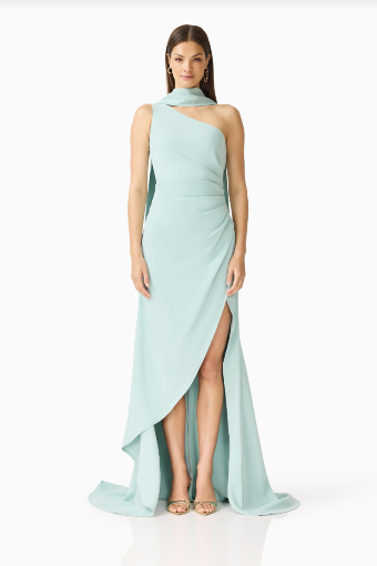 Elliatt Leonara One Shoulder Gown #7 Sage Green thumbnail