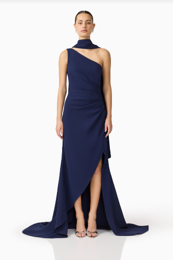 Elliatt Leonara One Shoulder Gown #13 Deep Navy thumbnail