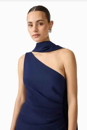 Elliatt Leonara One Shoulder Gown #19 Deep Navy thumbnail